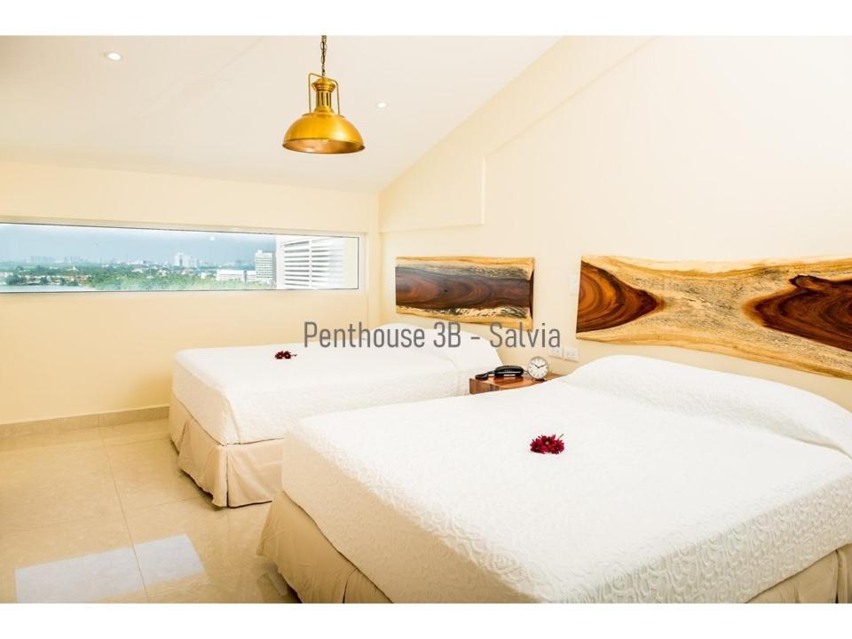 2 Story Oceanfront Penthouses On Cancun Beach! Exteriör bild
